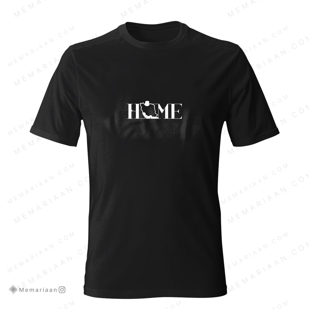 تیشرت زنانه طرح تایپوگرافی HOME ❖ نگارش سفید