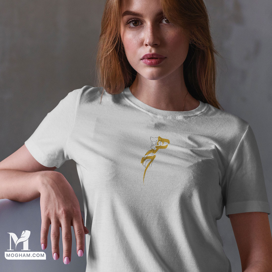 تیشرت زنانه طرح خوشنویسی هیچ